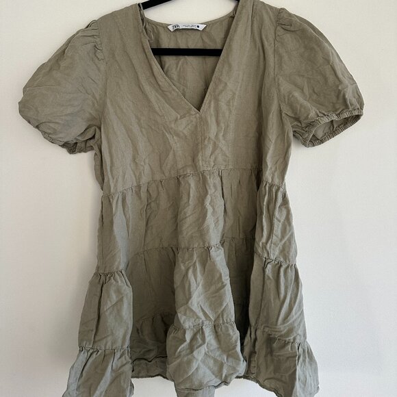 Zara Women’s Dress | Size L | Light Clay Color | Elegant & Chic - Picture 1 of 3